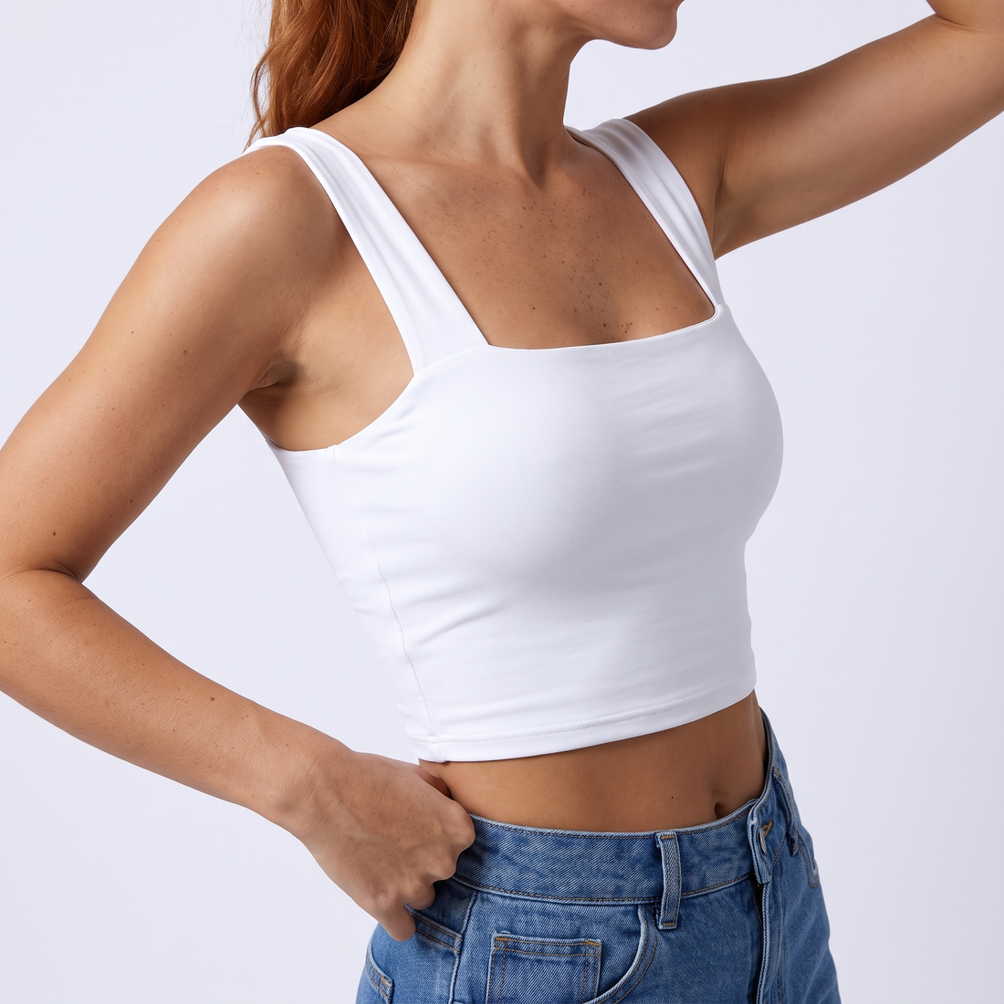 Square Neck Crop Top – image 1 of 6