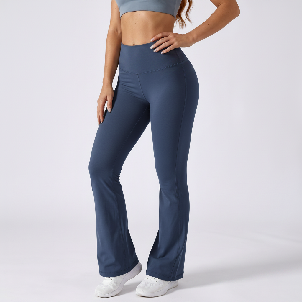 Bootcut Flared Leggings in Dark Blue – image 4 of 11