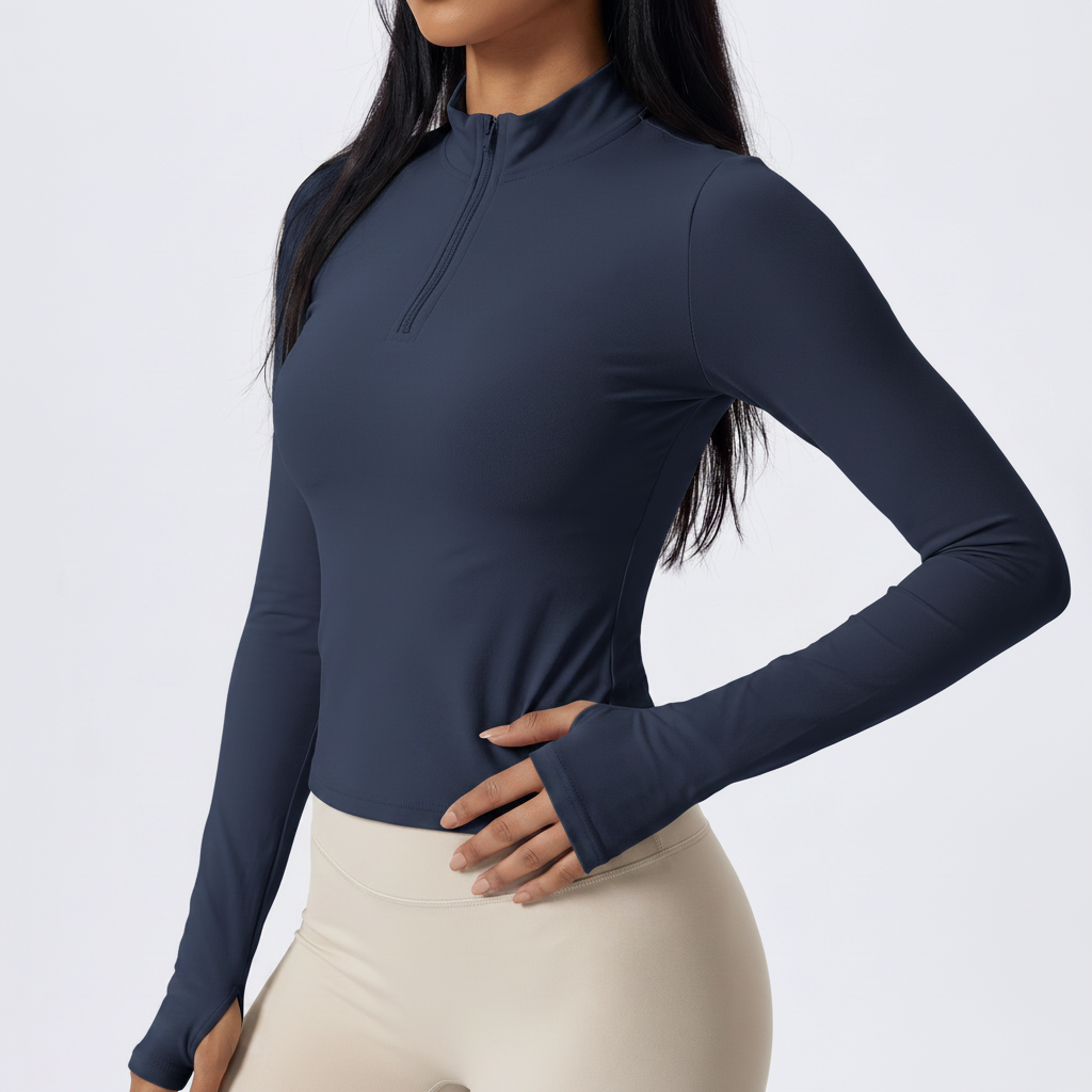 Half-Zip Training Top in Navy Blue – image 4 of 7