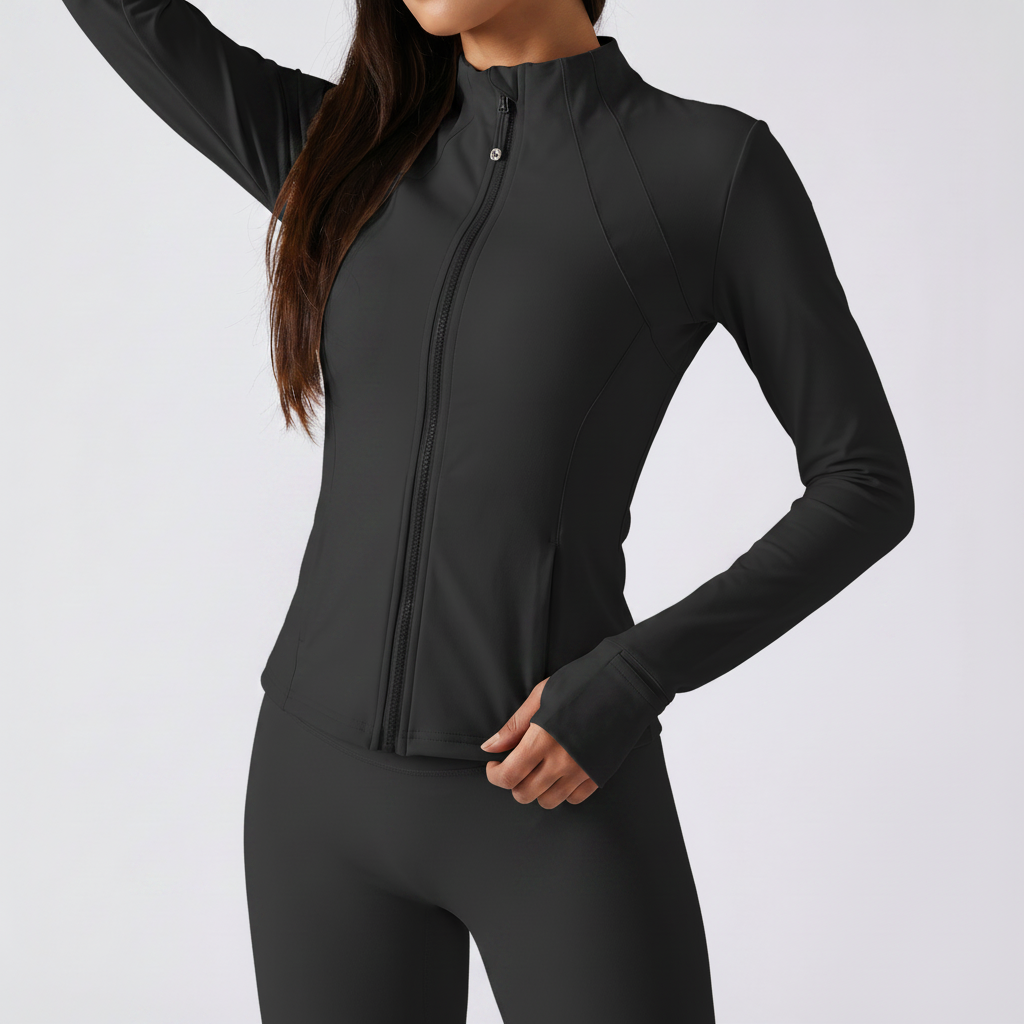 Quick-Dry Zip Training Jacket in Black – image 7 of 8