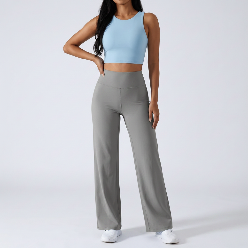 Straight Leg Yoga Trousers in Grey – image 5 of 6