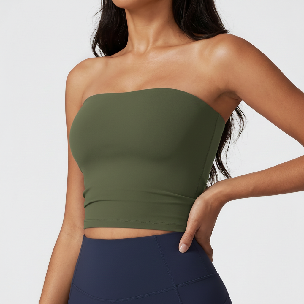 Strapless Training Bra in Basil Green – image 6 of 7