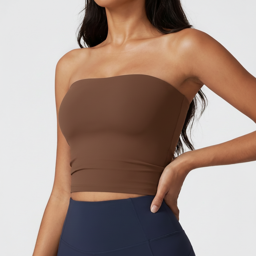 Strapless Training Bra in Mocha Brown – image 5 of 7