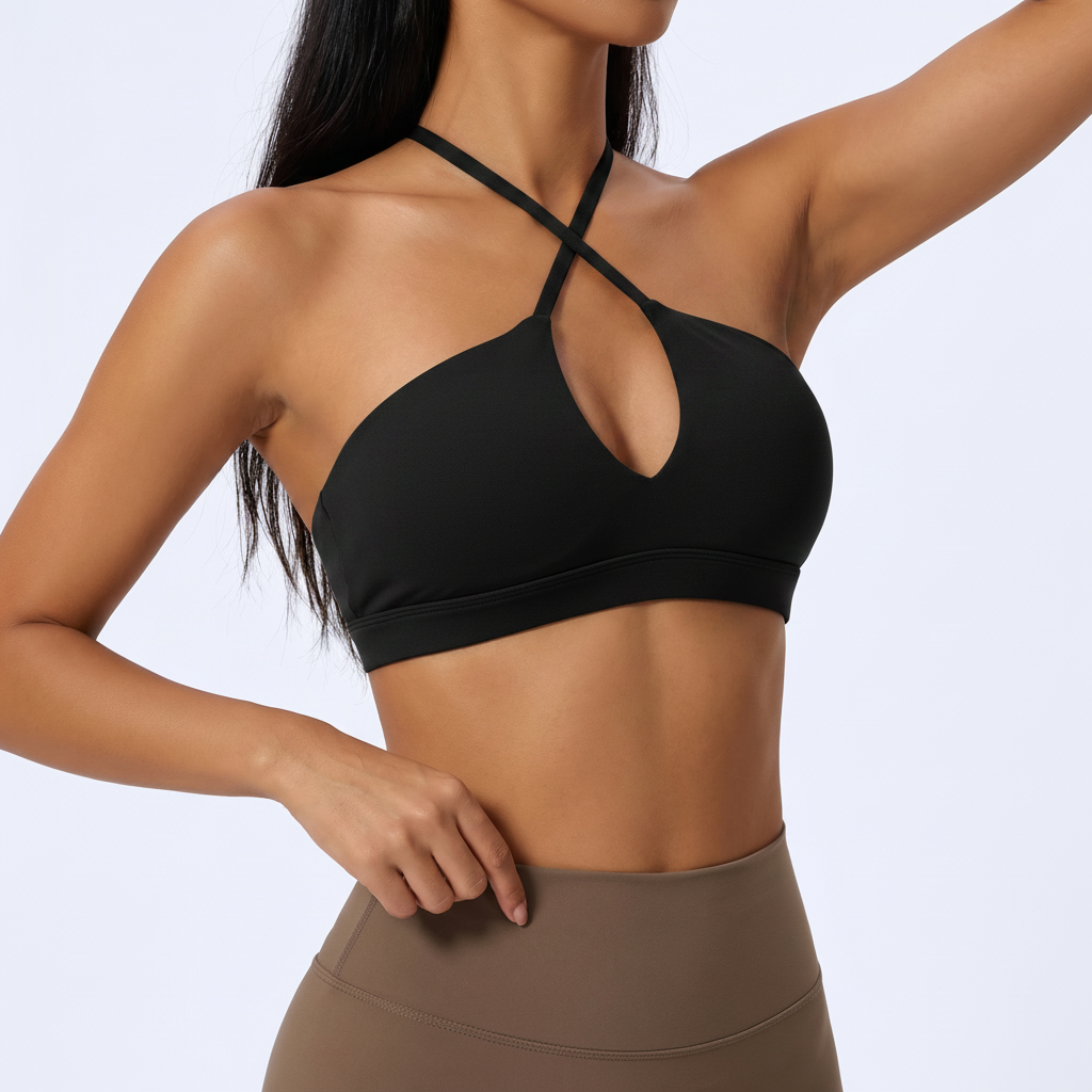 Ultra-Soft Push-Up Sports Bra in Black – image 6 of 12