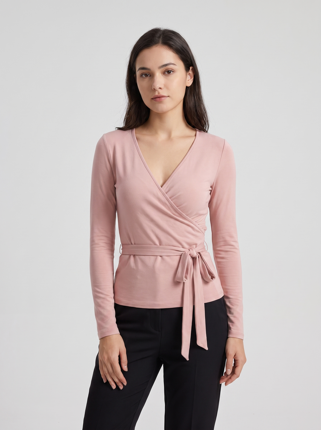 Ballet Wrap Training Top in Pink – image 1 of 9