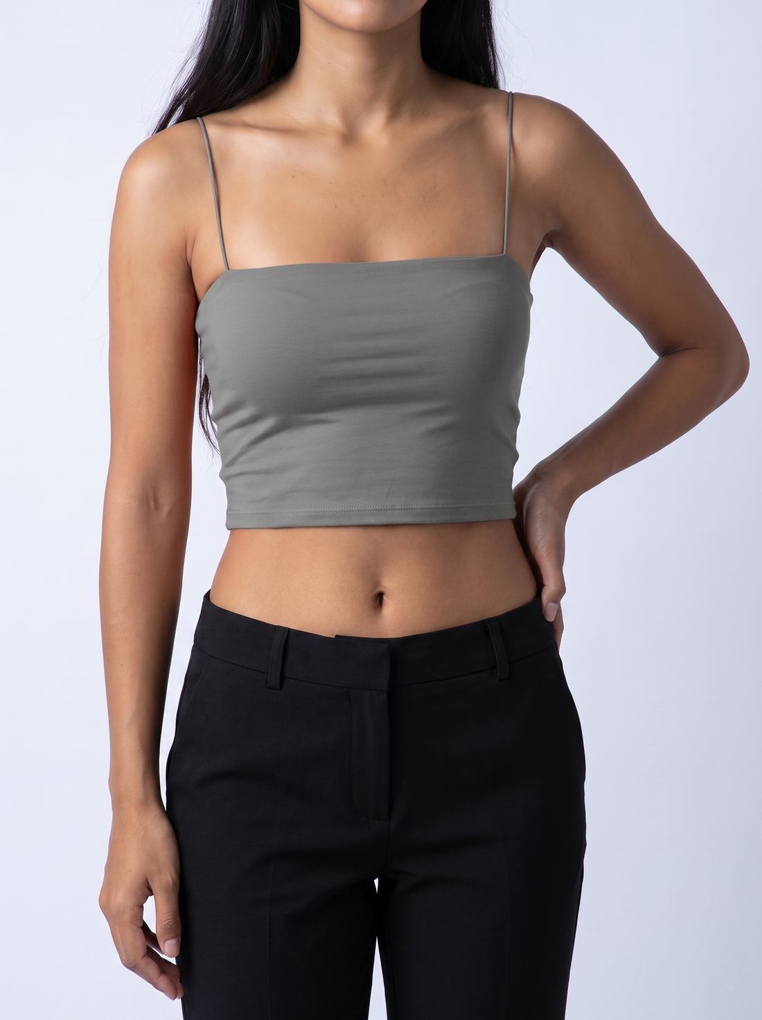 Spaghetti Strap Cami in Grey – image 3 of 3