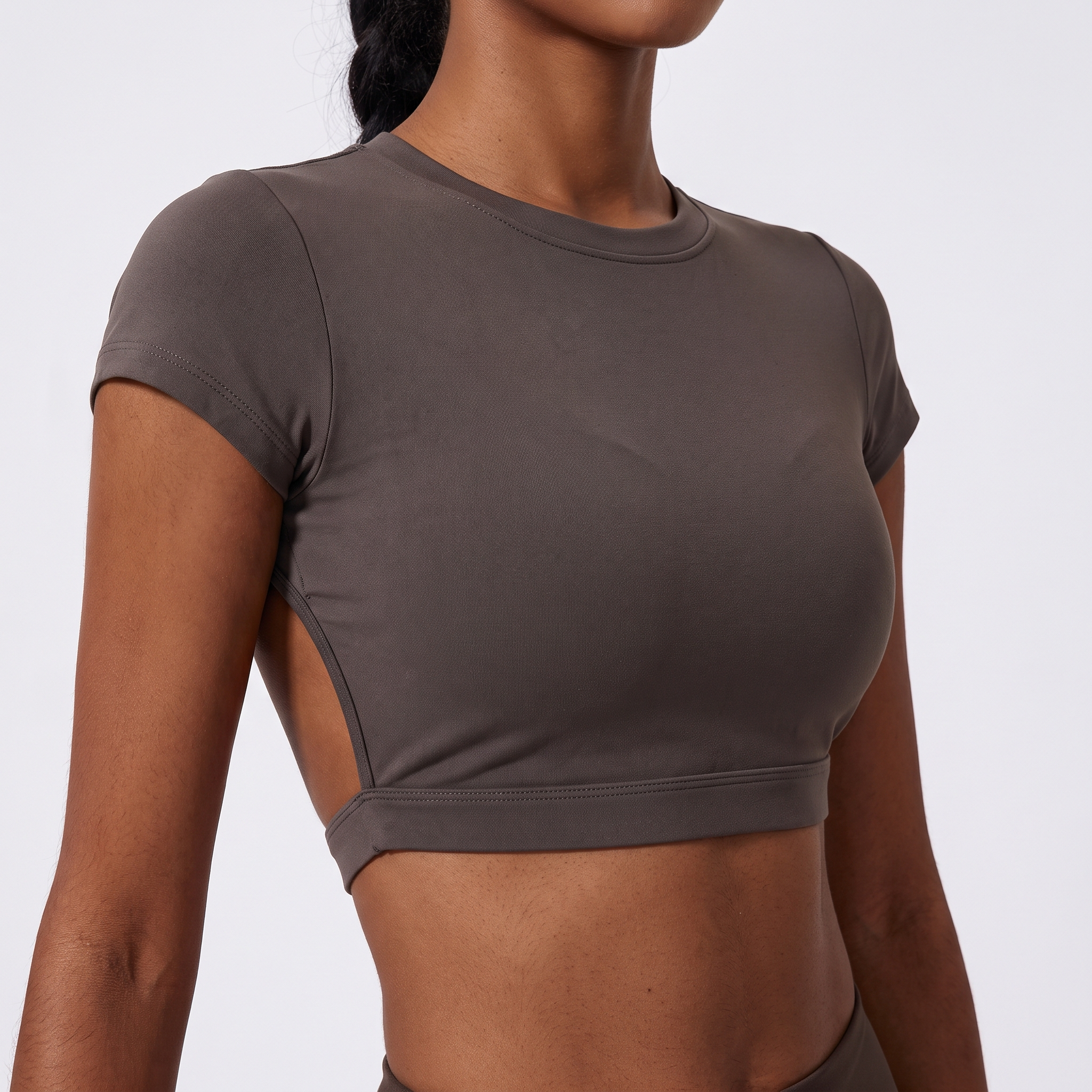 Backless Training Crop Top - front