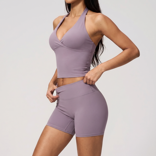 Backless Vest & Shorts Set - front