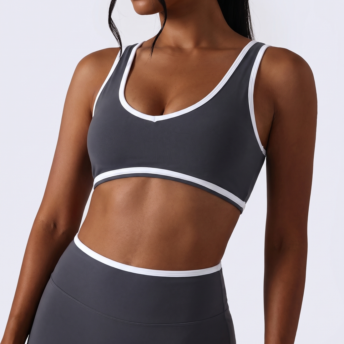 Contrast Brushed Sports Bra &ndash; image 2 of 7