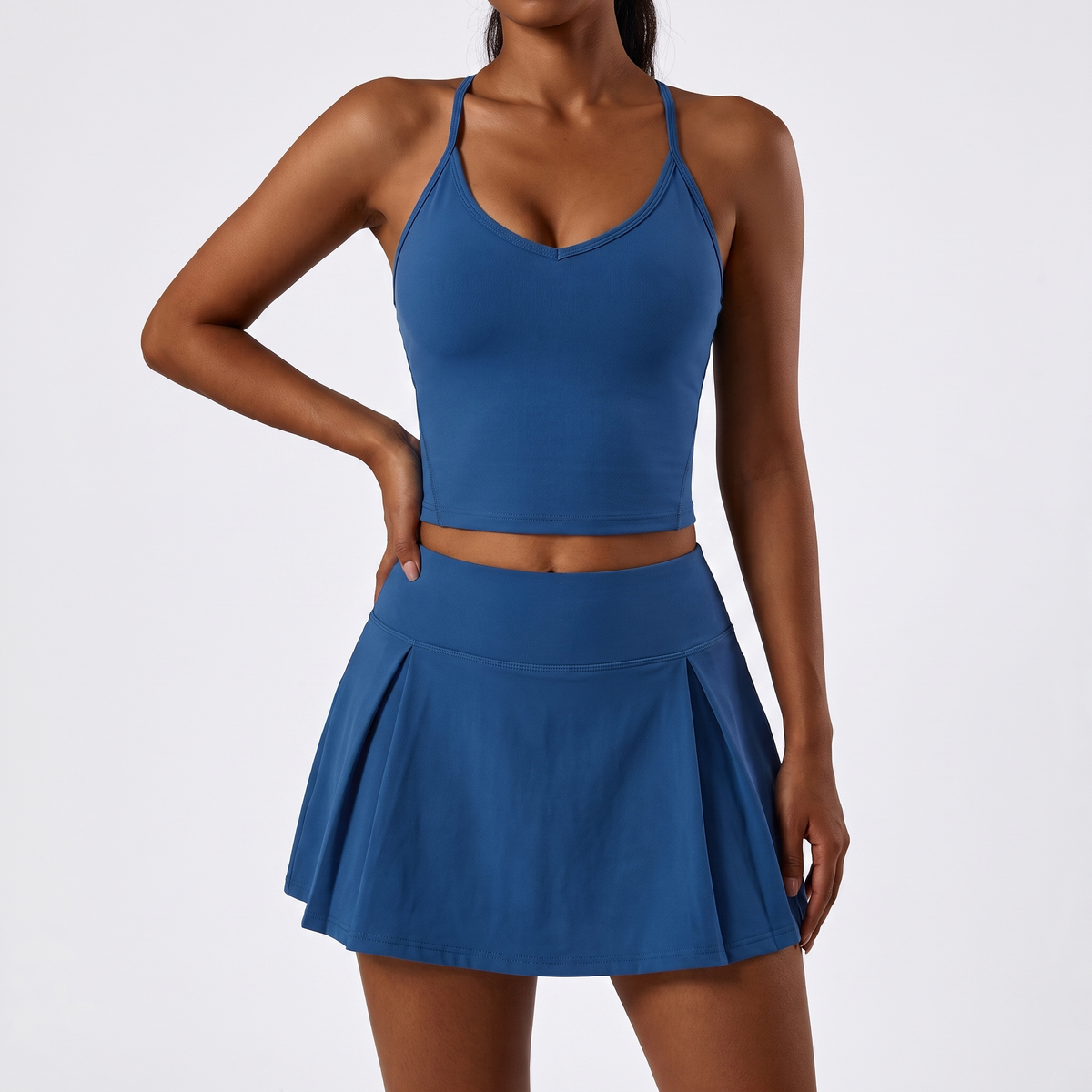 Crop Top & Skort Set - front