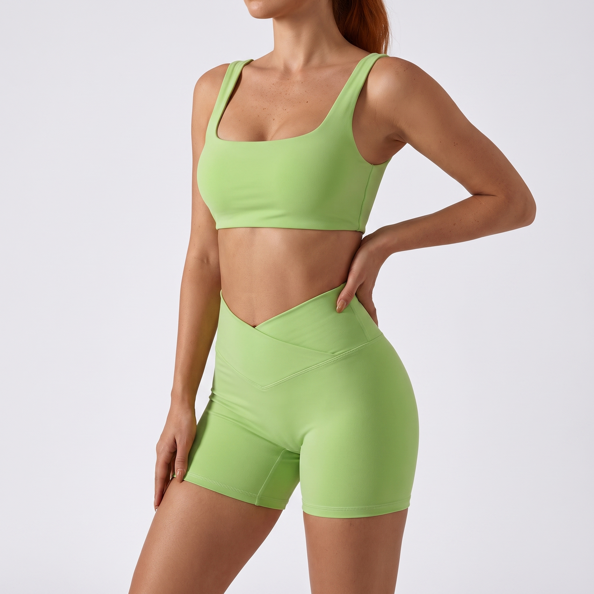 Cross-Waist Bra & Shorts Set - alternate view