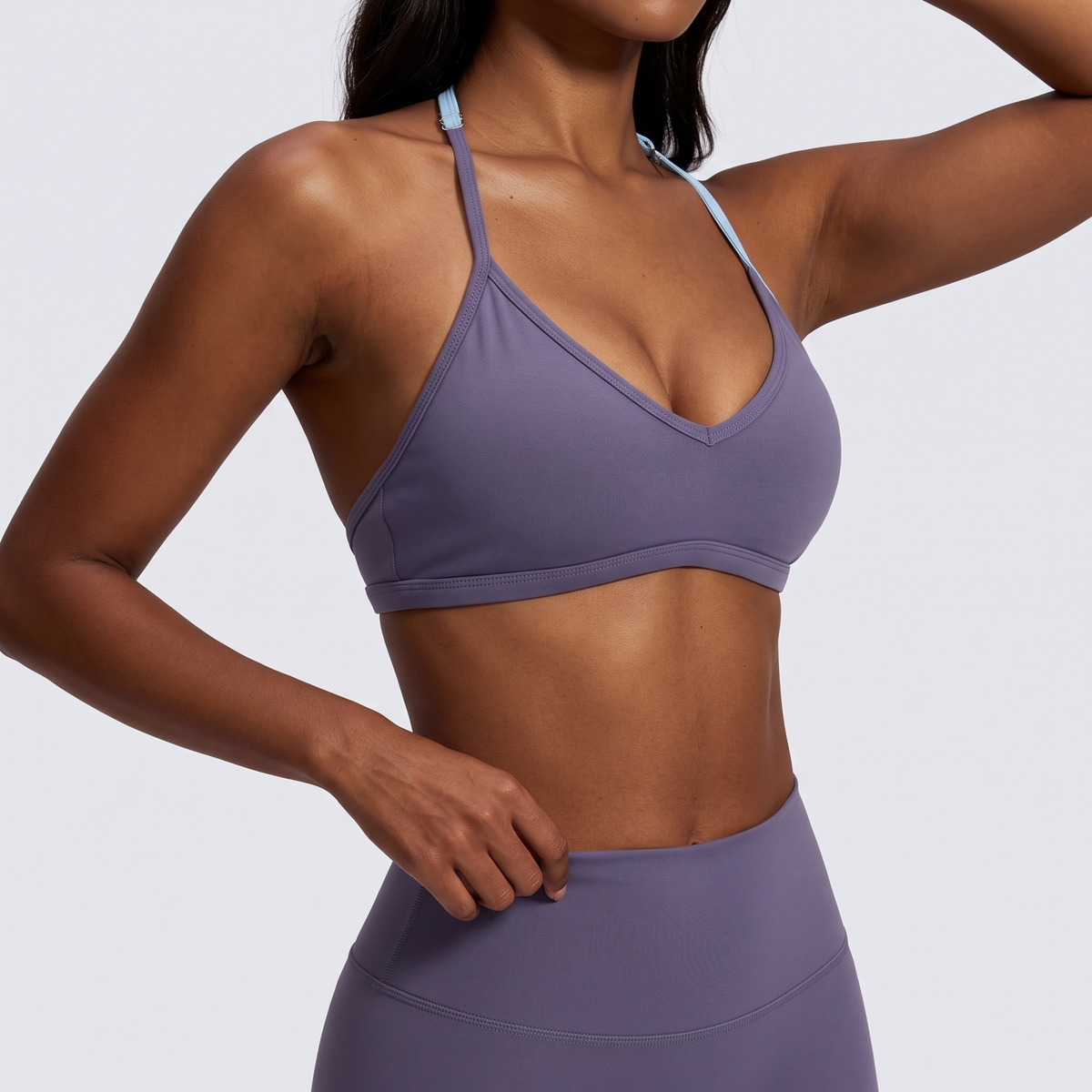 Halter Neck Sports Bra - front