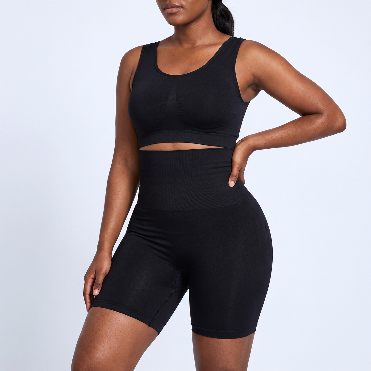High-Waist Shaping Shorts - front