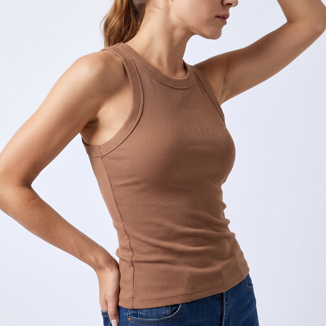 Ribbed Round Neck Cami &ndash; image 2 of 6
