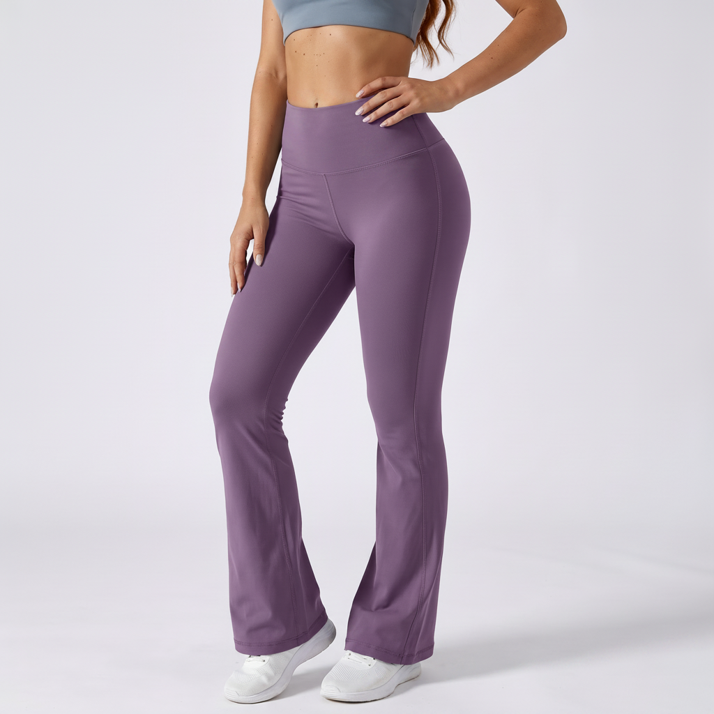Bootcut Flared Leggings - Purple