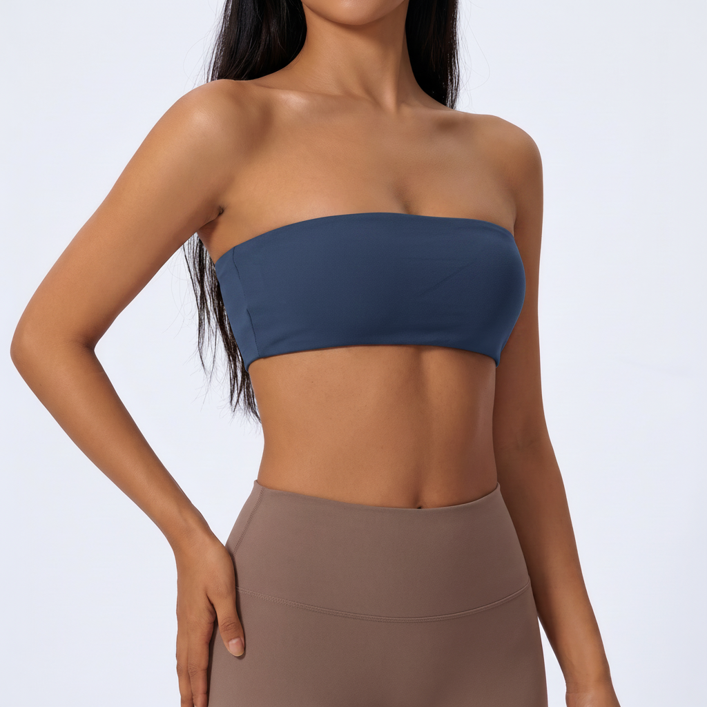 Bandeau Sports Bra in Eternal Blue &ndash; image 11 of 11
