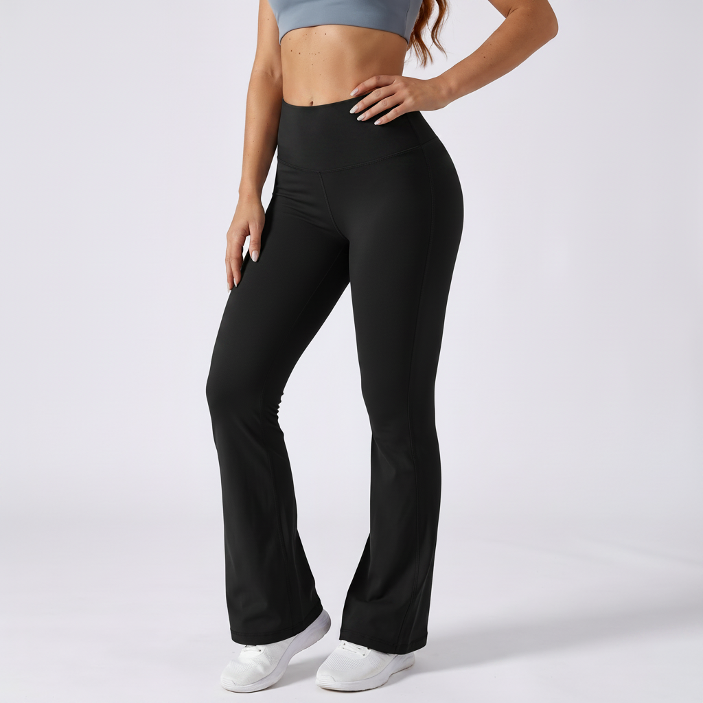 Bootcut Flared Leggings in Black &ndash; image 9 of 11