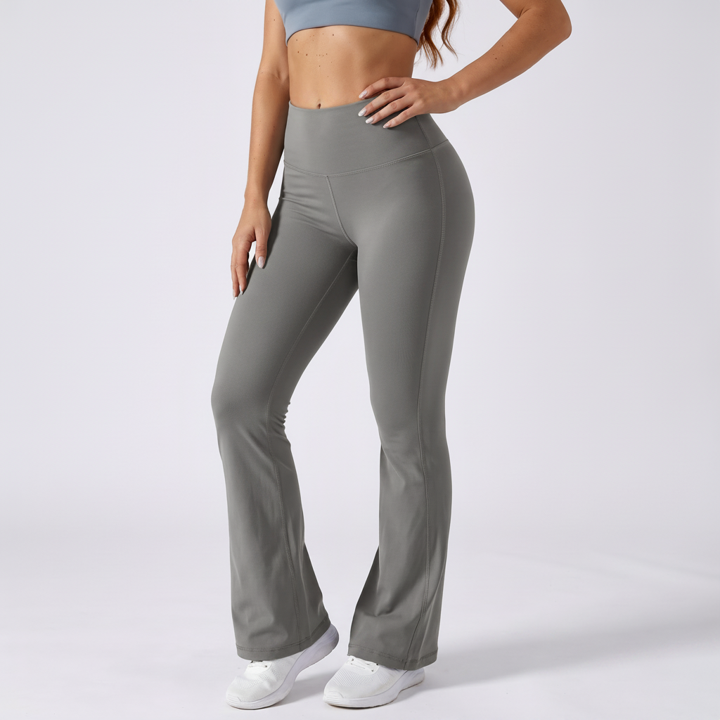 Bootcut Flared Leggings in Grey &ndash; image 10 of 11