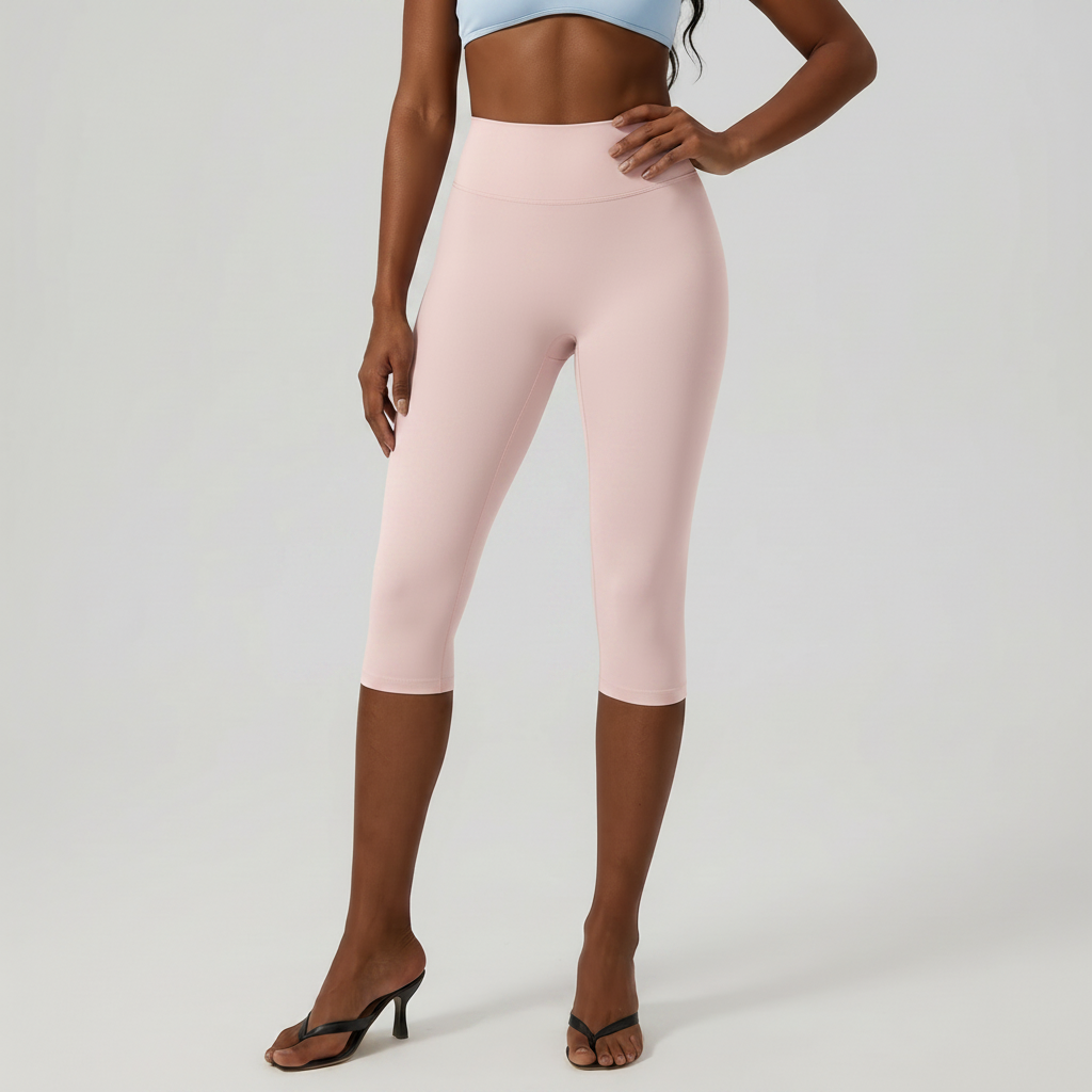 Capri Training Leggings in Pink &ndash; image 6 of 9