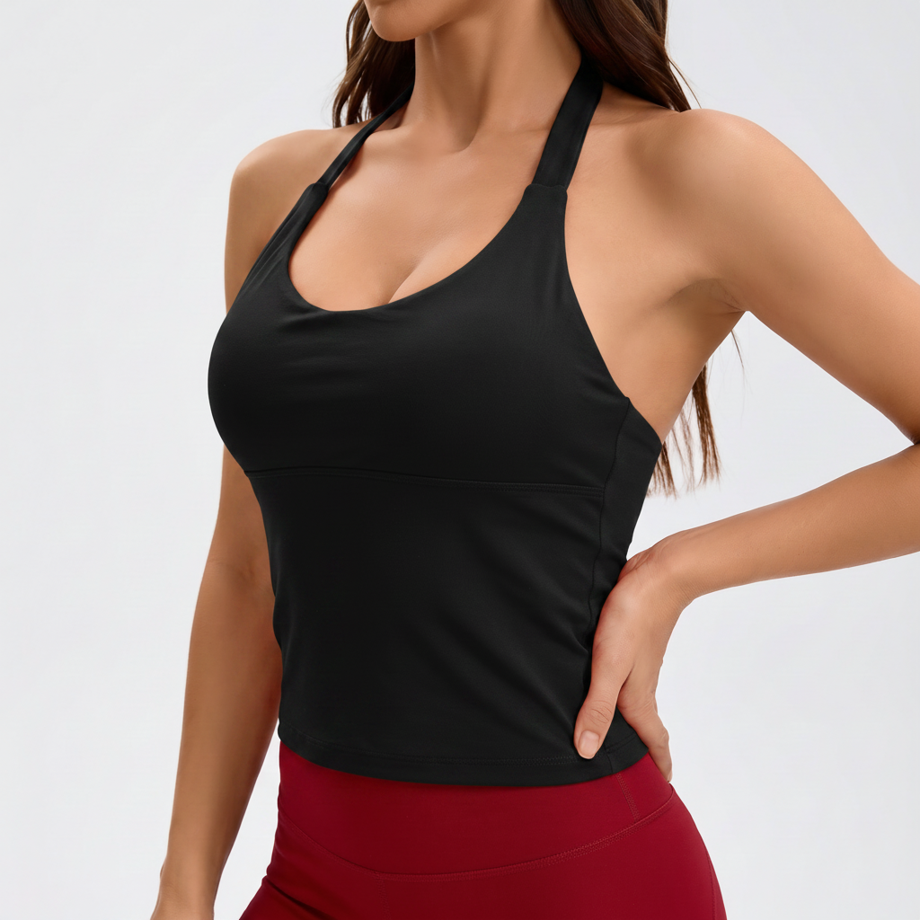 Halter Padded Training Vest in Black &ndash; image 5 of 12