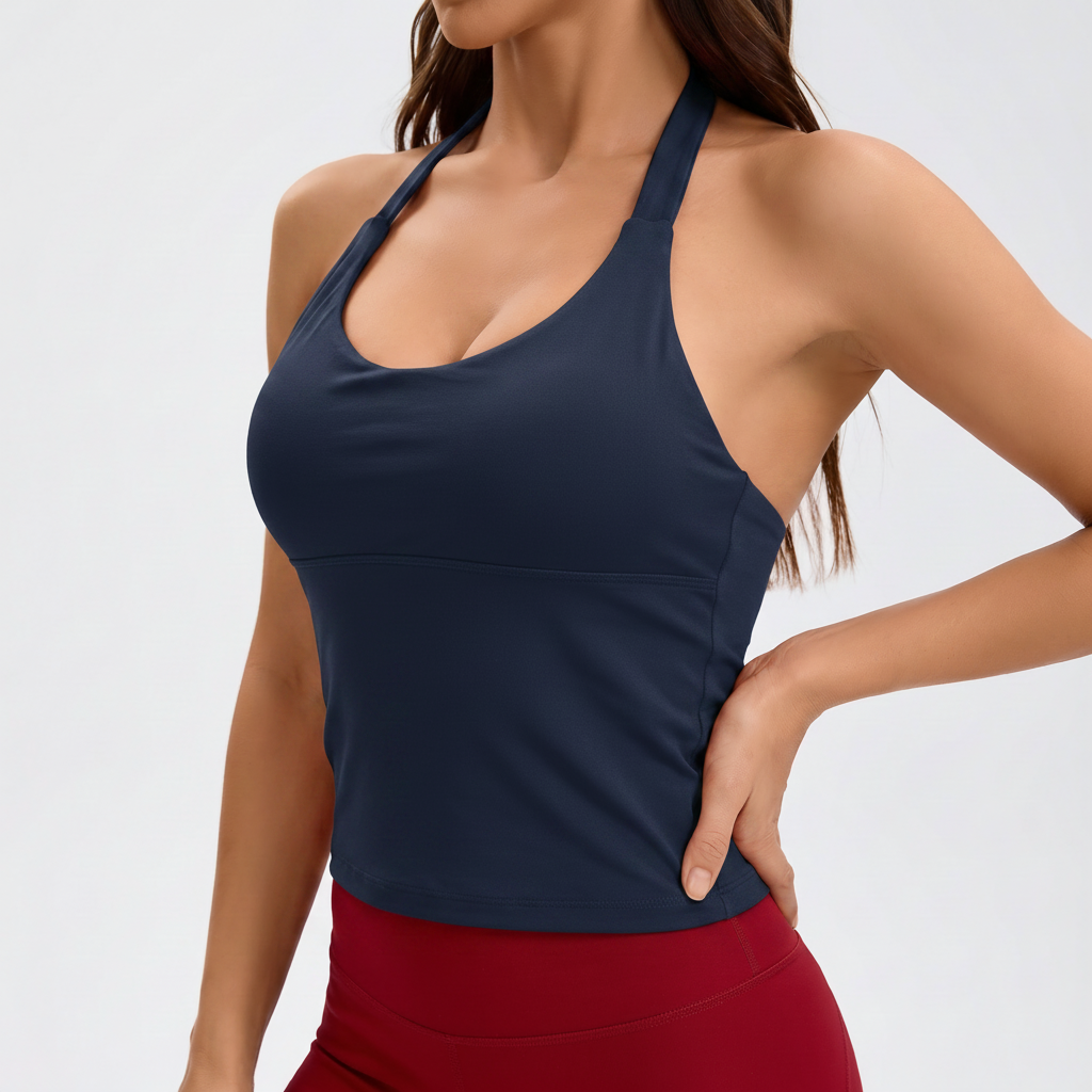 Halter Padded Training Vest - Navy Blue