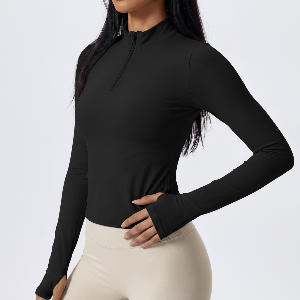Half-Zip Training Top in Black &ndash; image 7 of 7