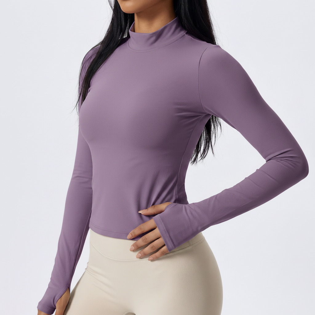 Half-Zip Training Top in Purple &ndash; image 3 of 7