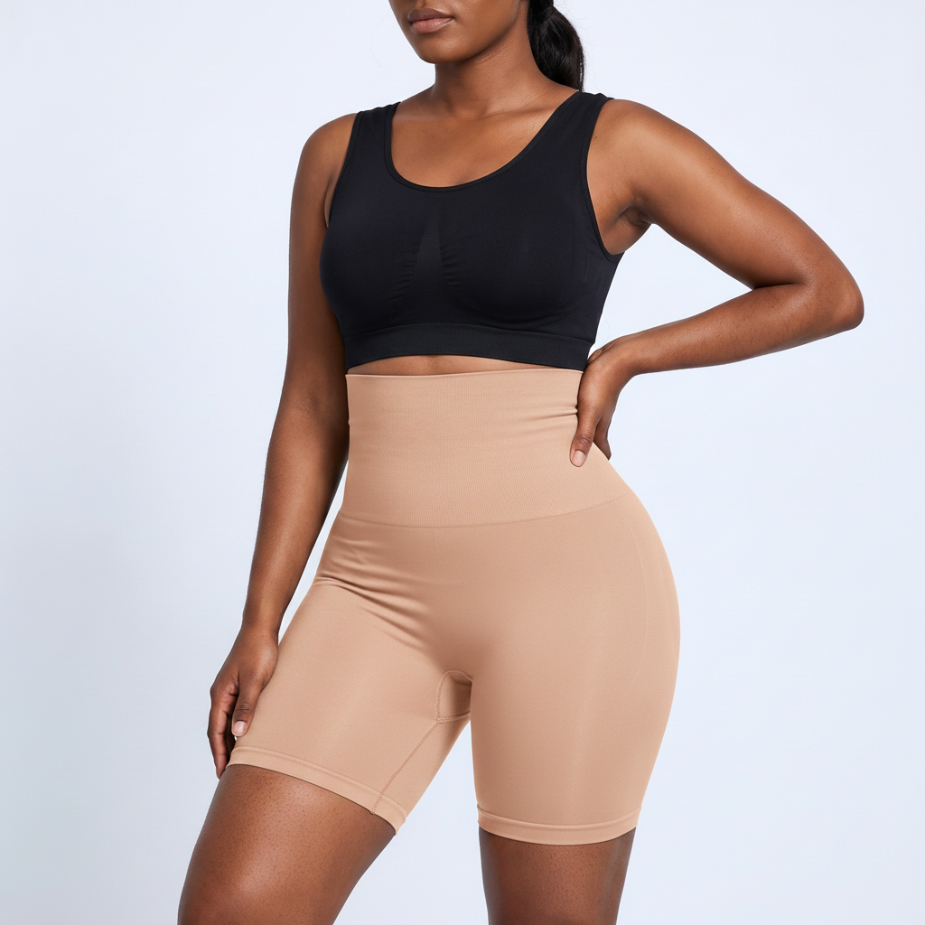 High-Waist Shaping Shorts in Skin &ndash; image 4 of 4