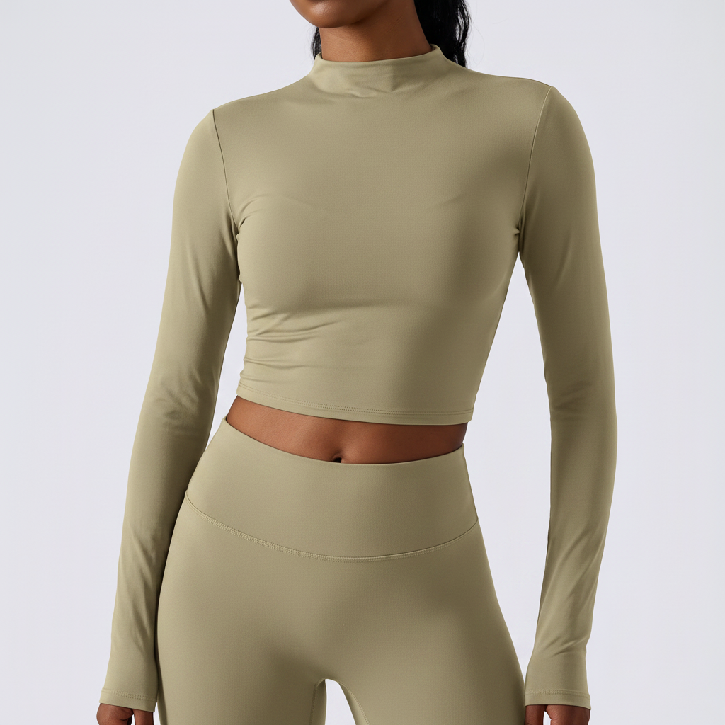 Lightweight Training Top in Light Khaki &ndash; image 7 of 8