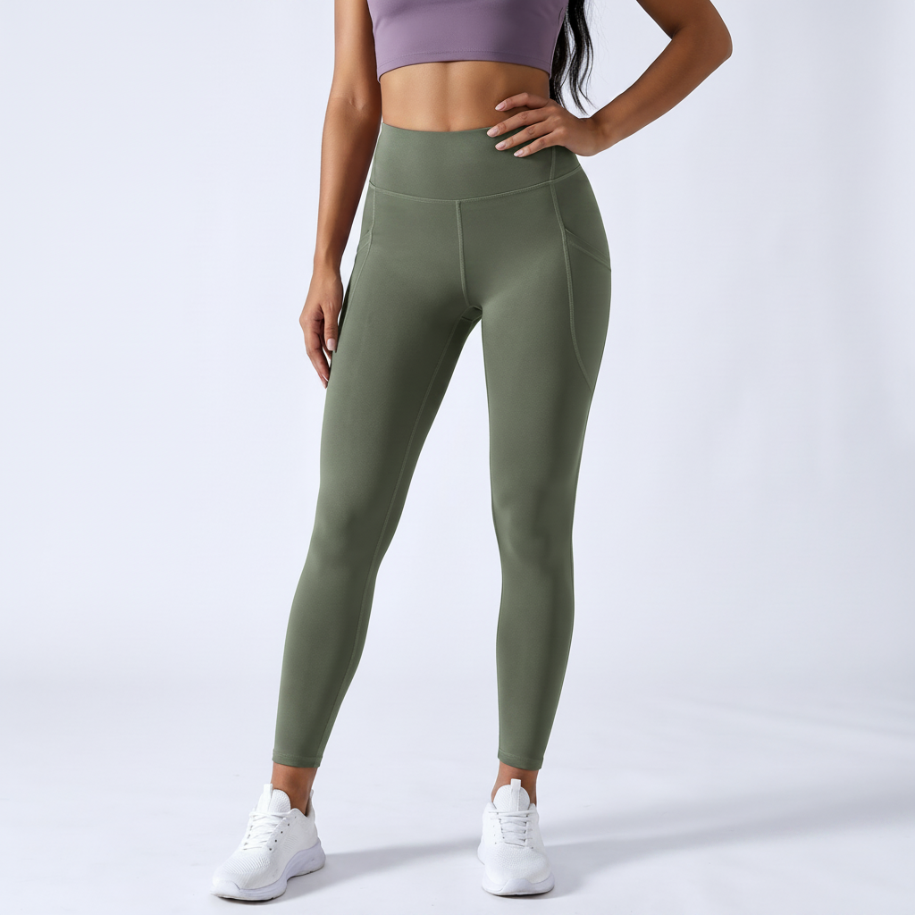 Pocket Training Leggings in Army Green &ndash; image 11 of 15