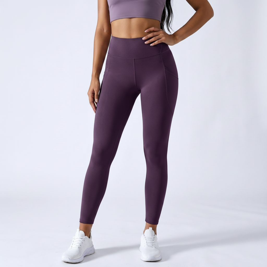 Pocket Training Leggings in Dark Purple &ndash; image 15 of 15