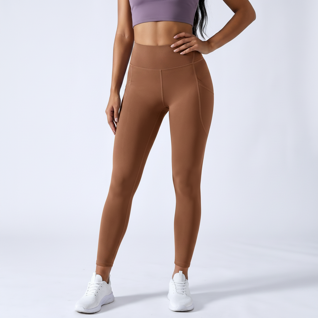 Pocket Training Leggings in Brown &ndash; image 14 of 15