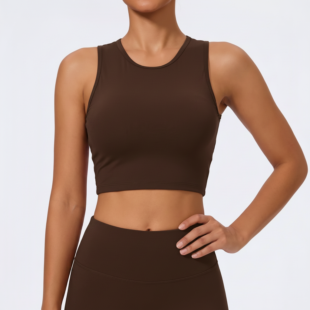 Racer Training Vest in Coffee &ndash; image 4 of 6