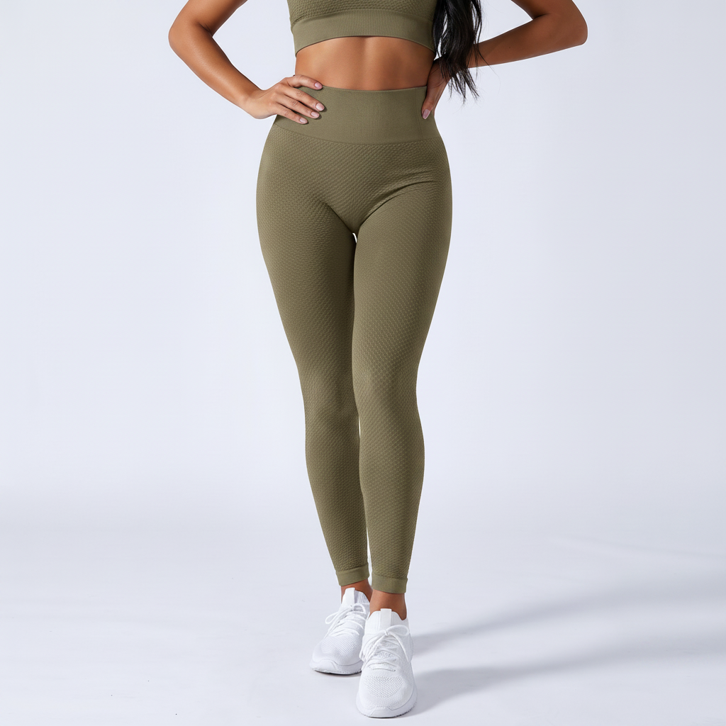 Sculpt Anti-Cellulite Leggings in Khaki &ndash; image 7 of 16