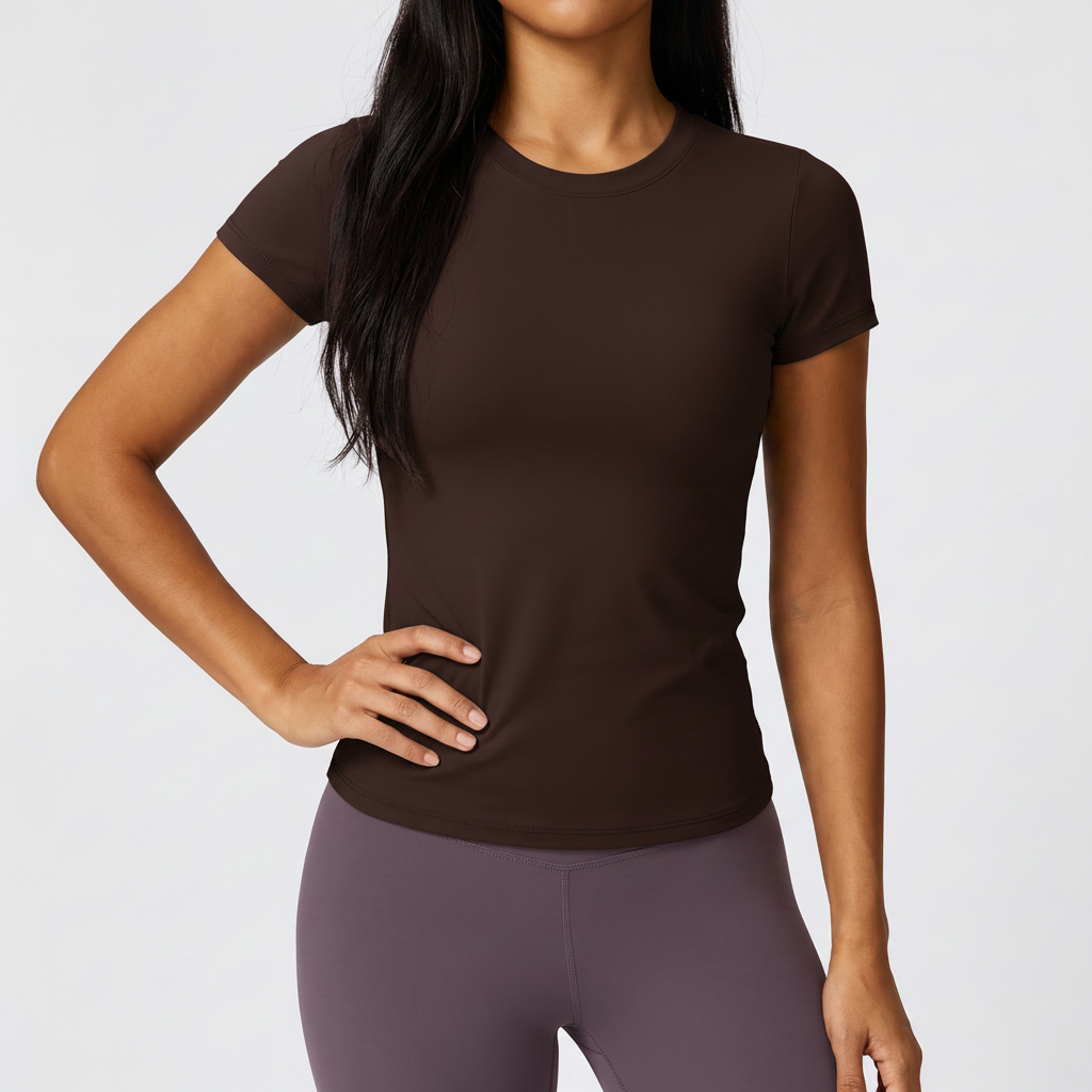 Short Sleeve Training Tee in Coffee &ndash; image 4 of 10