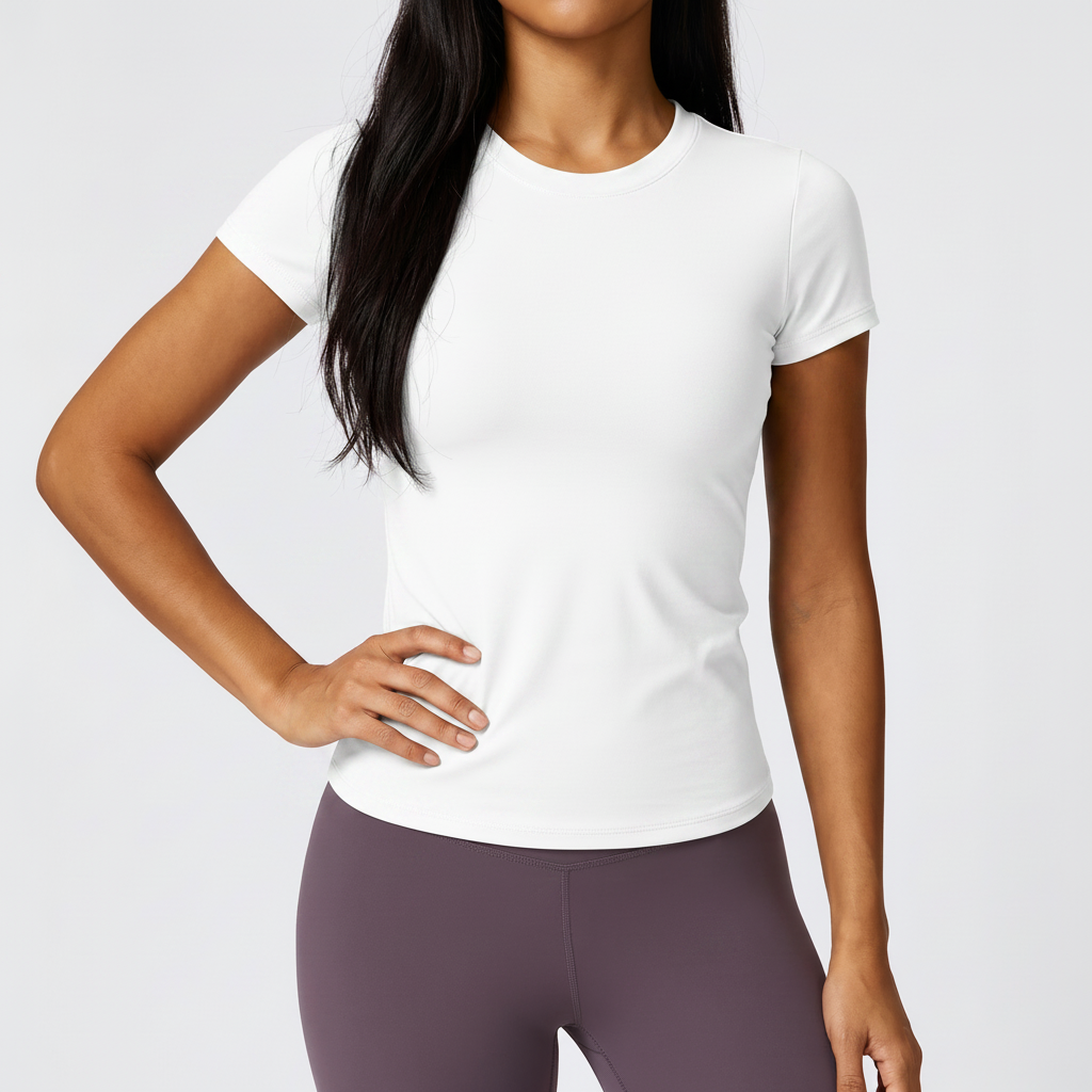 Short Sleeve Training Tee in White &ndash; image 9 of 10