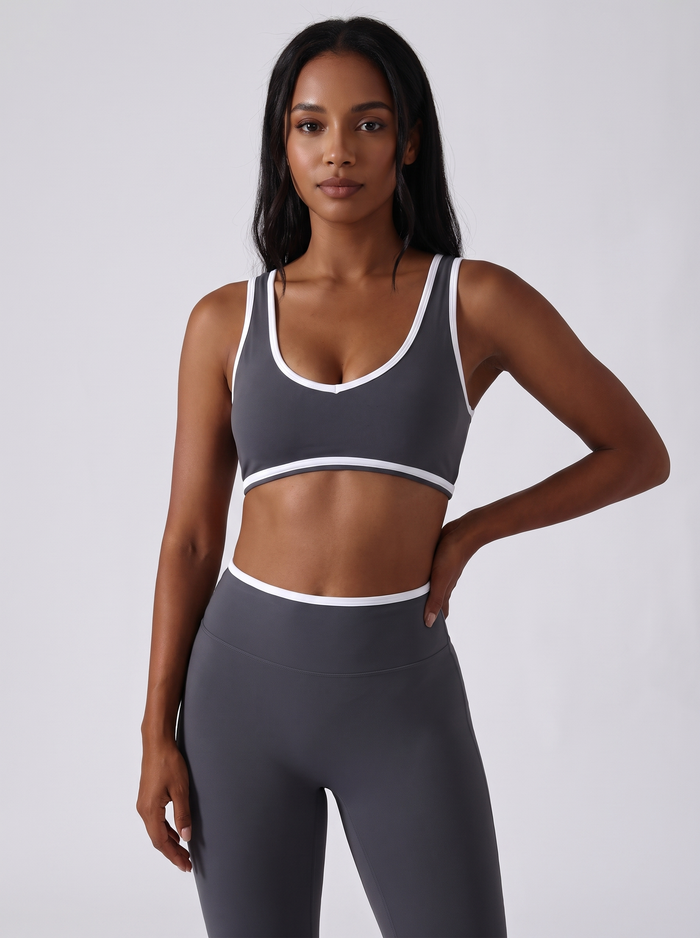 Contrast Brushed Sports Bra