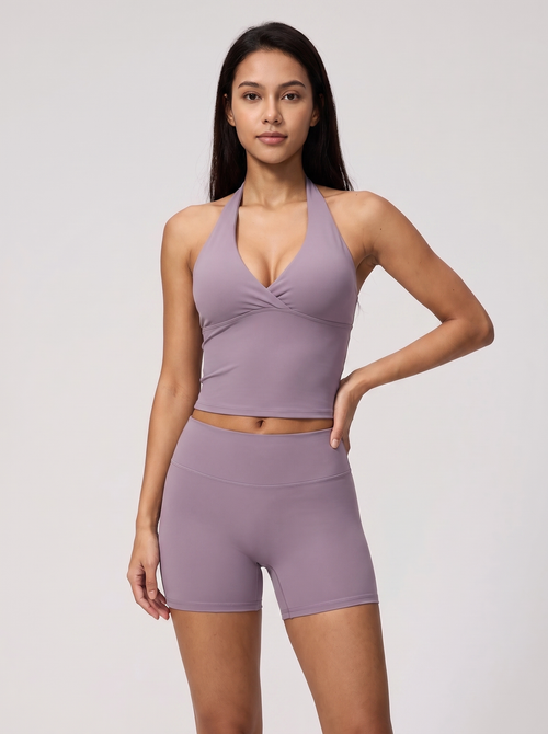 Backless Vest & Shorts Set - front
