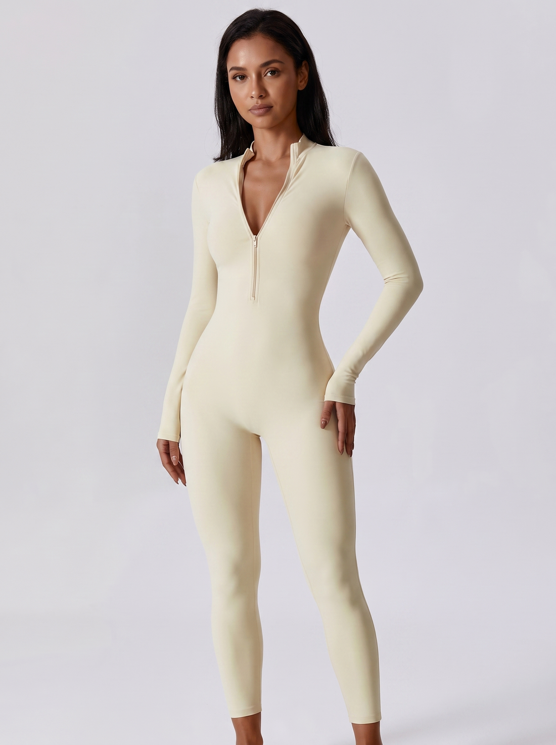 Long Sleeve Yoga Jumpsuit &ndash; image 1 of 8