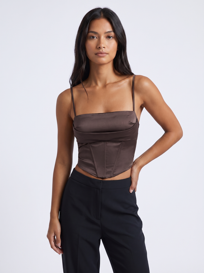 Lace-Up Backless Cami