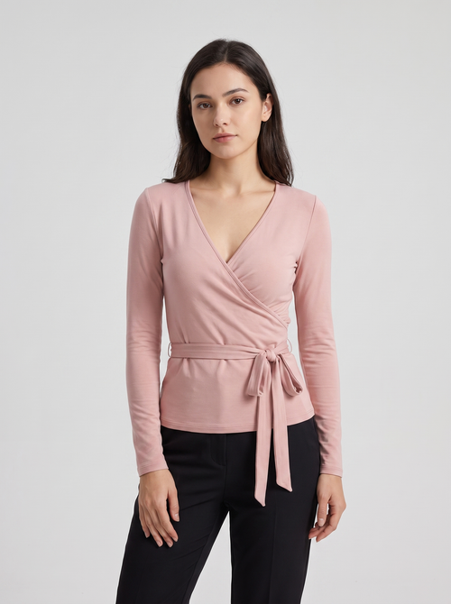 Ballet Wrap Training Top - front