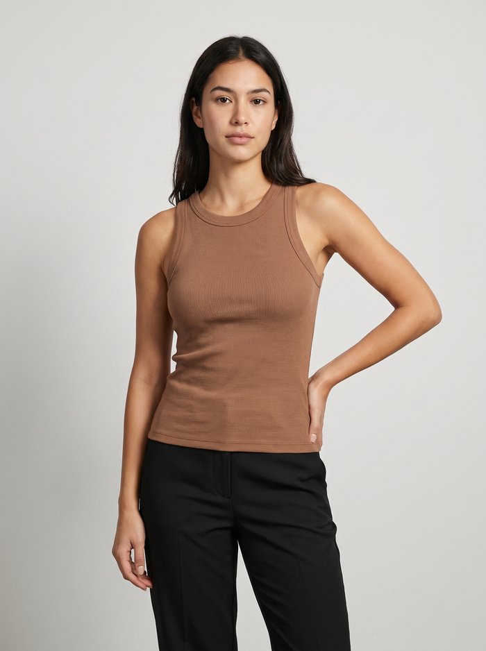 Ribbed Round Neck Cami