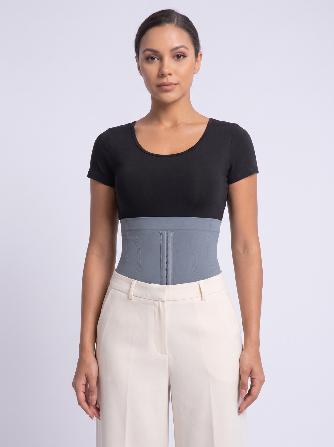 High-Waist Shaping Briefs in Grey &ndash; image 4 of 5